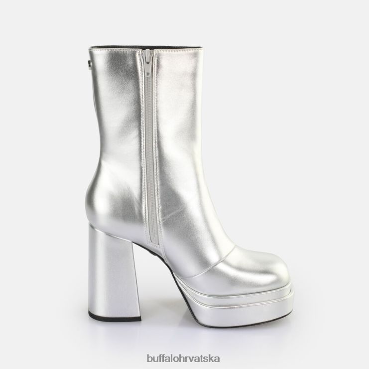 srebro Buffalo svibanj zip boot mid ankle boot vegan |čizme TDD6T532